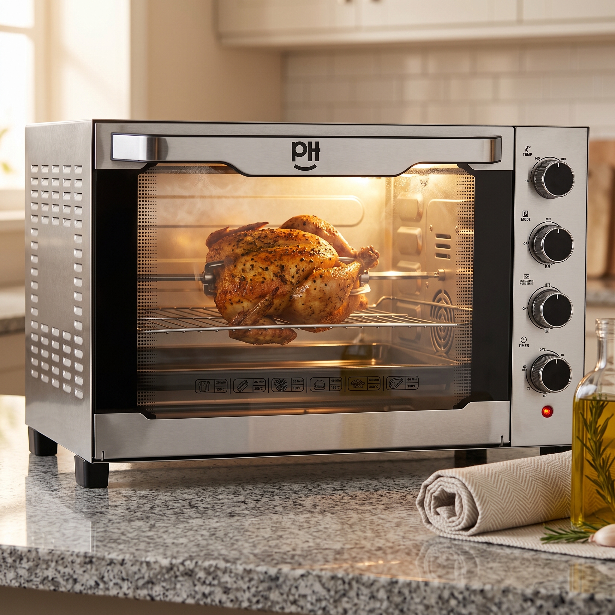 Stainless_steel_oven_roasting_ch…_202607261516 55-Liter Oven with Rotisserie - Image 1