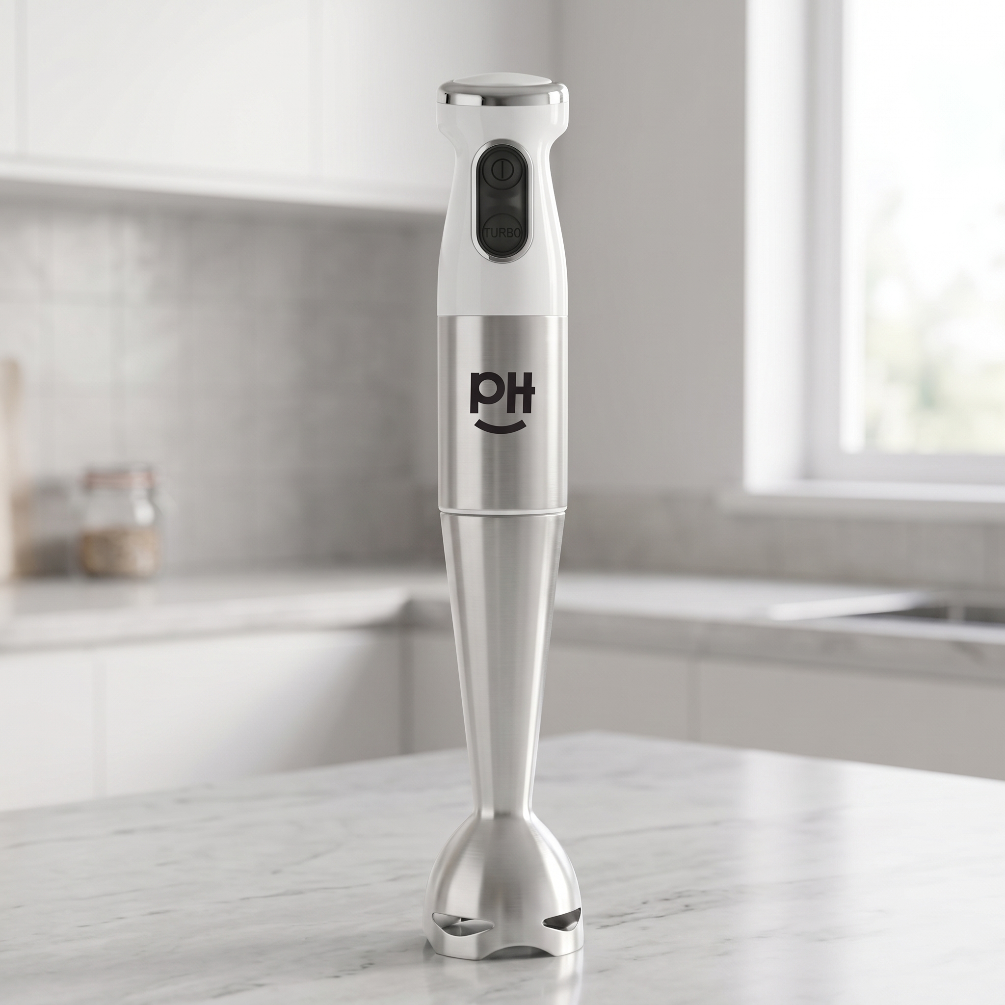 White_hand_blender_on_countertop_202607261549 Hand blender - Image 1